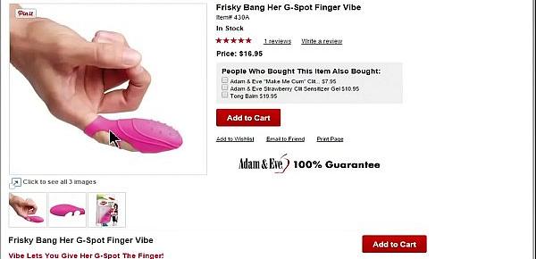  The Pink Frisky Bang Her G-Spot Finger Vibrator